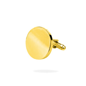 Silber mit Gold Manschettenknöpfe (Rund)